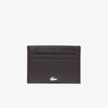 Lacoste Fitzgerald credit card holder in leather Pánské - Taška Tmavě Hnědé | CZ-DSecyD